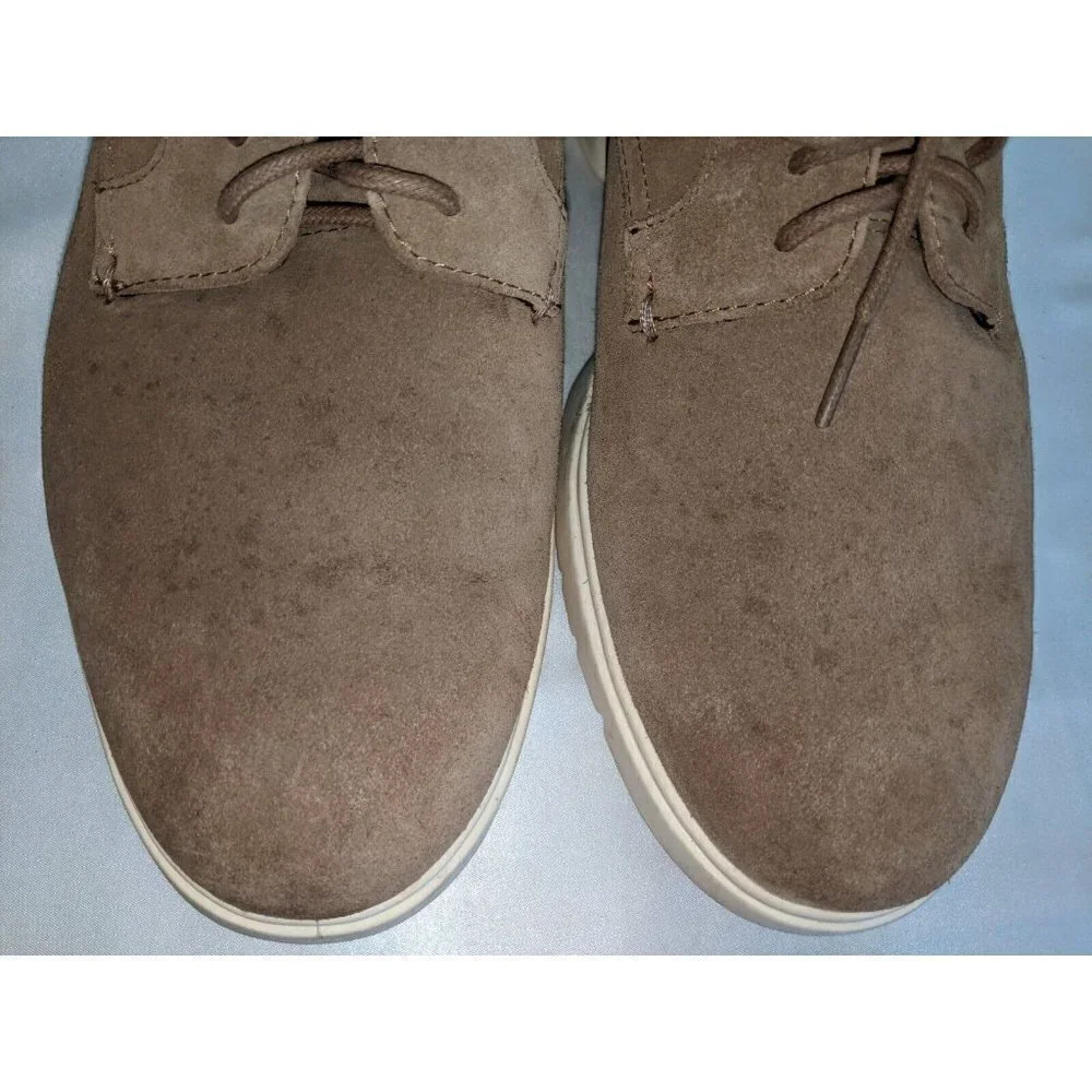 COACH Men's Citysole Derby Suede Sneakers Shoes In ELM Light Brown Size 10 D